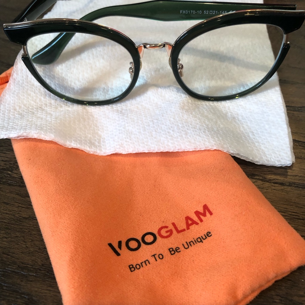 Vooglam Green Round Glasses With Gold Accents — image 2 of 4